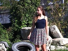 Pissing show done on camera by a hot country girl Part 1