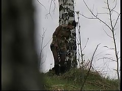 Walking and peeing in the forest teen Part 2