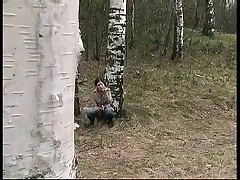 Spying on teen peeing in spring forest Part 2