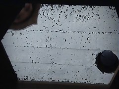 Discreet camera captures women urinating vividly in a beach restroom Part 1