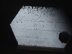 Stunning lady filmed urinating directly above a curious camera Part 1