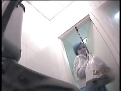 Observer captures women relieving themselves in a warehouse restroom Part 1