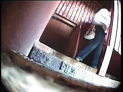Gals recorded relieving themselves boldly in a bathroom with a covert device Part 3