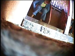 Unfortunate women filmed urinating in a public restroom Part 1