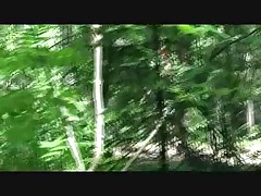 Girlie takes off her panties and urinates in park Part 1