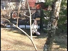 Spying on blonde peeing and smoking teen Part 2