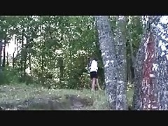 Naughty college girl empties her bladder in park Part 4