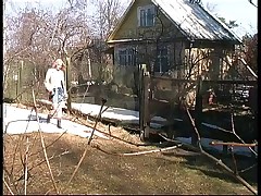 Spying on blonde peeing and smoking teen Part 1